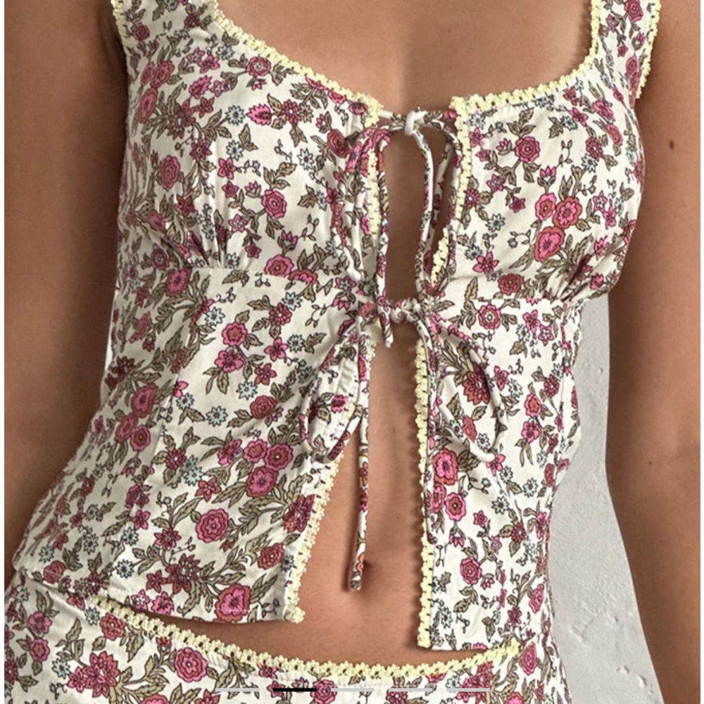 Motel Rocks | Floral Tie Front Too